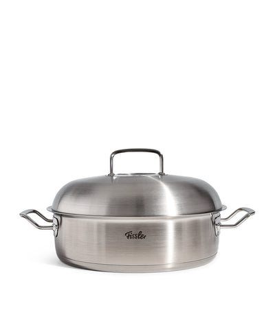 Harrods Fissler Original-Profi Round Roaster with High-Dome Lid Casserole Dish 28cm- Buy online at McGrocer