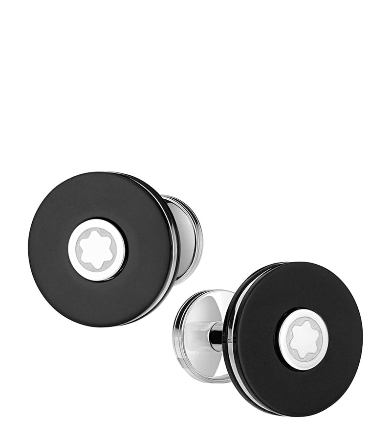Montblanc Logo Cufflinks in steel, formal accessory - British product