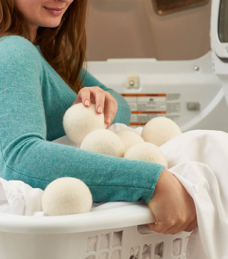 Gleener XL wool dryer balls set of 6 for laundry, UK version
