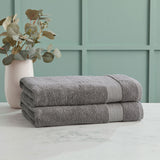 Grandeur grey bath sheets 2 pack 88x177 cm (British brand)