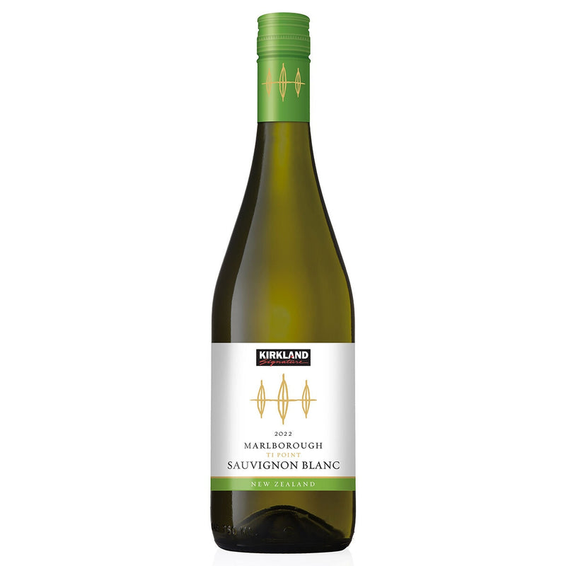 Kirkland Signature Ti Point Marlborough Sauvignon Blanc 2023 white wine 75cl, UK version