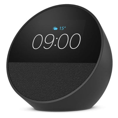 Superdrug Amazon Echo Spot (2024) Black Smart Alarm Clock with Alexa- Buy online at McGrocer