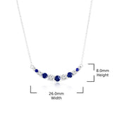 Costco blue sapphire diamond necklace 14ct white gold (British brand)