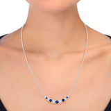 Costco blue sapphire diamond necklace 14ct white gold (British brand)