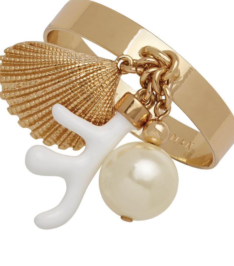 Joanna Buchanan coral shell napkin rings set 4 - British product