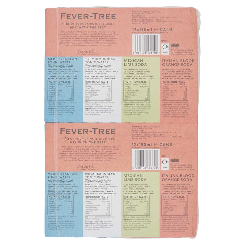 Fever-Tree Variety Pack mixers 2 x 12 x 150ml - British product