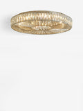 Clear Aria flush fitting ceiling light with hand-polished glass, imported from the UK