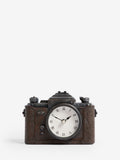 Black vintage camera mantel clock 10.5cm - British product