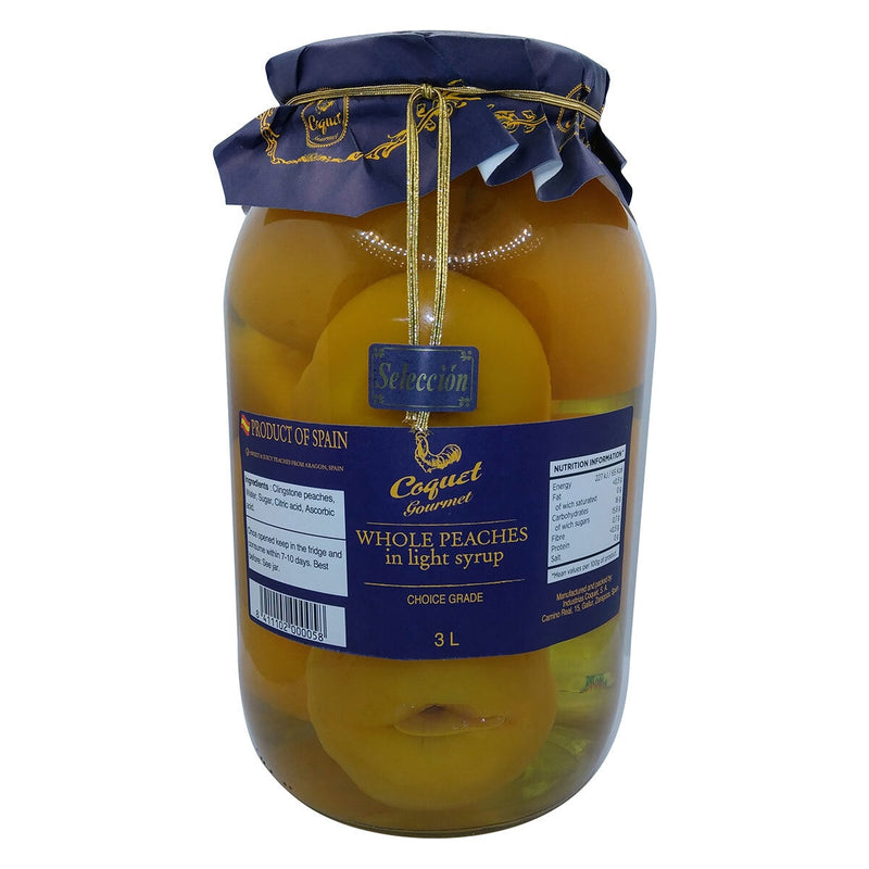 Coquet whole peaches 3L - British product
