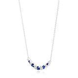 Costco blue sapphire diamond necklace 14ct white gold (British brand)