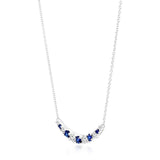 Costco blue sapphire diamond necklace 14ct white gold (British brand)