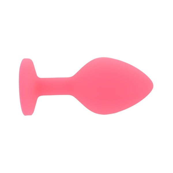 Loving Joy pink silicone butt plug medium, imported from the UK