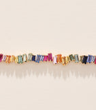 Suzanne Kalan rose gold rainbow sapphire tennis necklace 43cm - British product