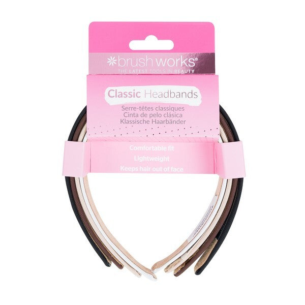 Brushworks headbands neutral colours 4 pack - British product