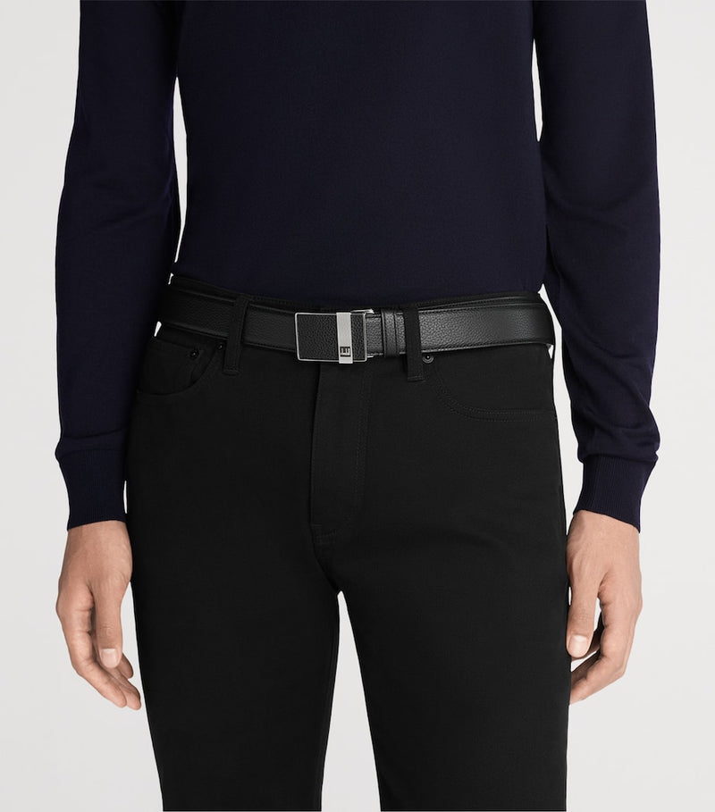 Dunhill leather automatic longtail buckle belt (British brand)
