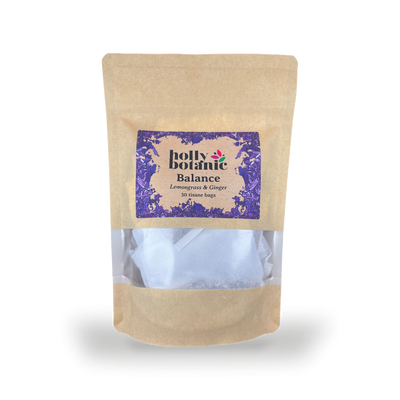 Holland & Barrett Holly Botanic Balance Lemongrass & Ginger Herbal Tisane Tea Bags 30 Count- Buy online at McGrocer