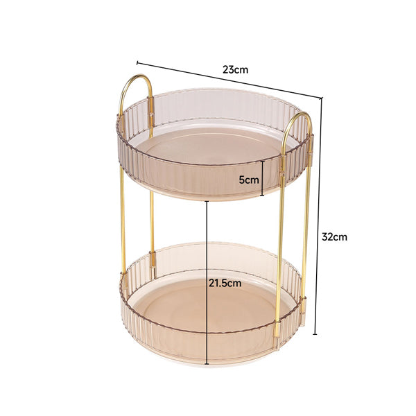 Livingandhome 2-tier rotating makeup organiser, imported from the UK