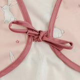 Ziggle Baby Coverall Feeding Bib Pink Bunnies (British brand)