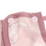 Ziggle Baby Coverall Feeding Bib Pink Bunnies (British brand)