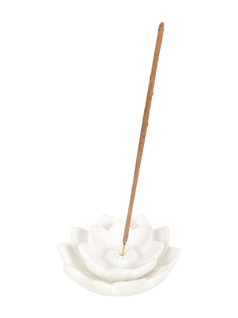 Something Different white lotus incense holder ceramic - British product