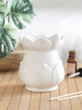 Something Different white lotus oil burner, imported from the UK