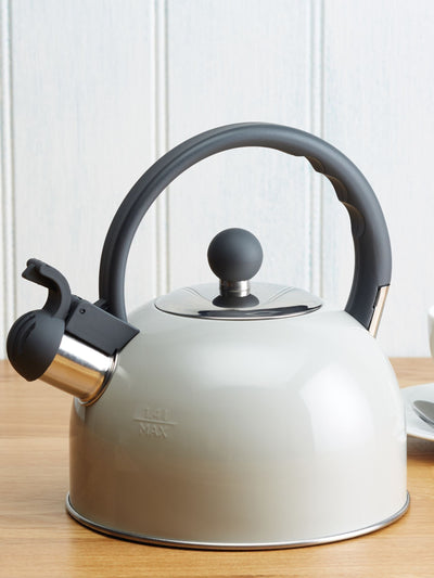 Next Kitchencraft Living Nostalgia Grey Stovetop Whistling Kettle- Buy online at McGrocer