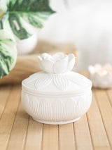 Next Something Different White Lotus Flower Trinket Box, One Size- Buy online at McGrocer