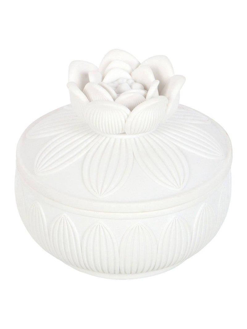 Something Different white lotus ceramic trinket box (British brand)