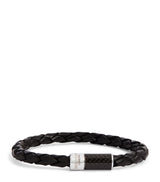 Harrods Tateossian Leather Carbon Pop Braided Bracelet- Buy online at McGrocer