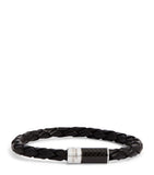 Tateossian braided leather bracelet carbon fibre clasp - British product