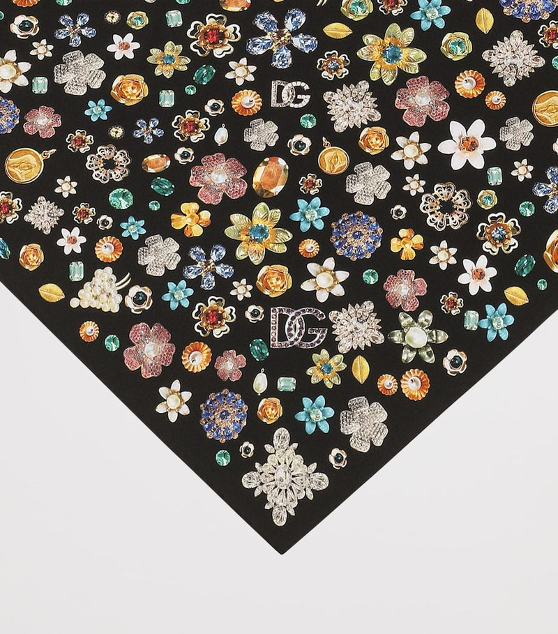 Dolce&Gabbana silk jewellery print triangle scarf 135x67cm, UK version