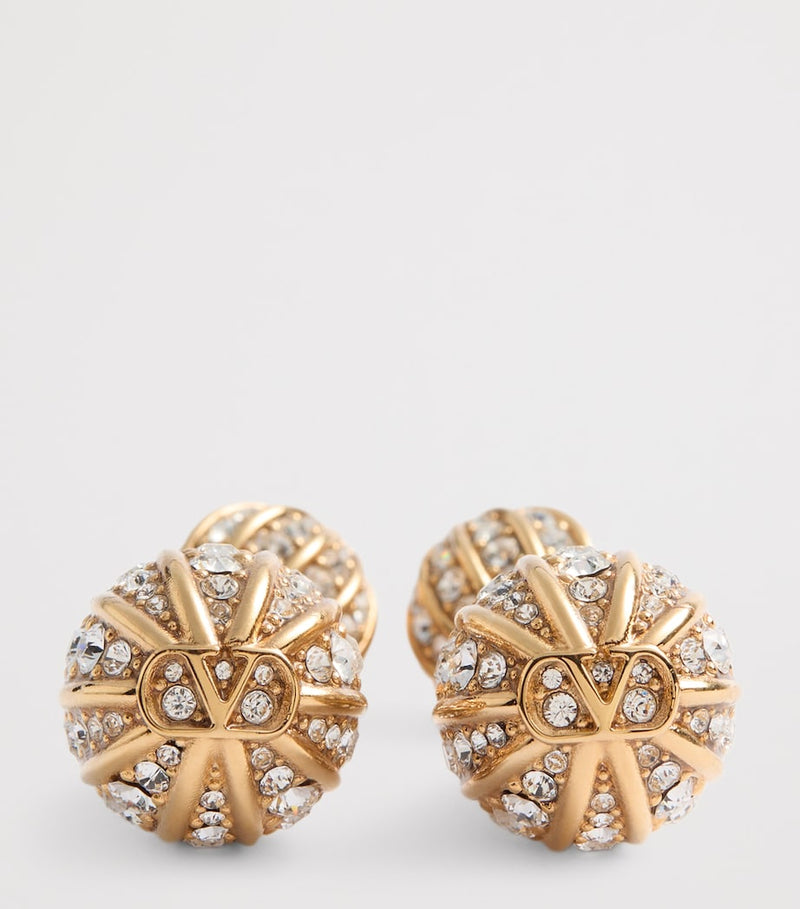 Valentino Garavani crystal teardrop earrings 3cm, imported from the UK