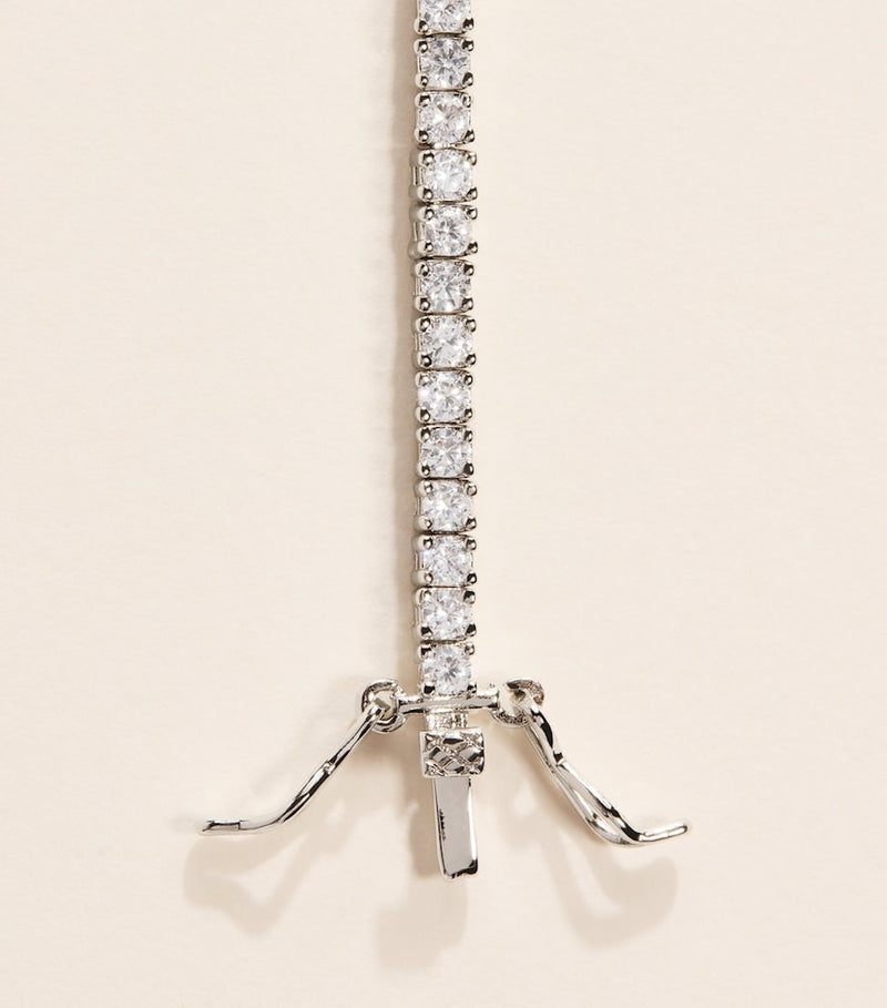 Nialaya Jewelry mini silver-plated tennis bracelet (British brand)