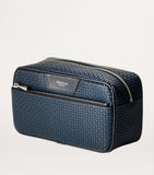 Serapian coated canvas-leather wash bag (British brand)