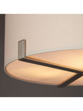 Gallery satin nickel pendant ceiling light with grey shade, UK version
