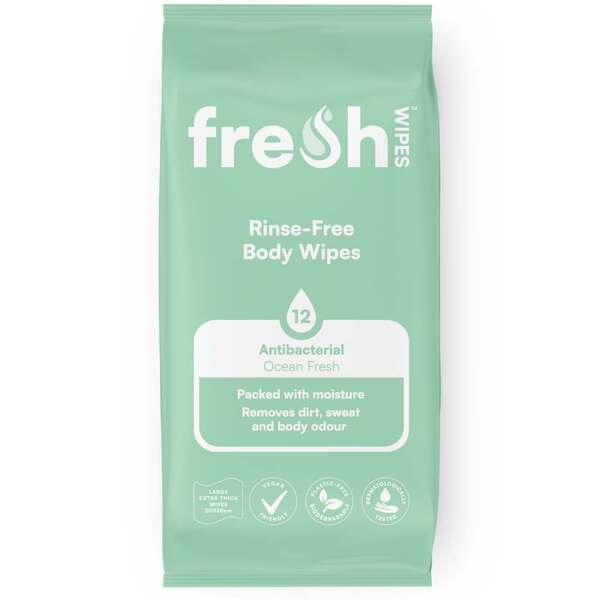 FreshWipes body wipes ocean fresh 12 count - British product