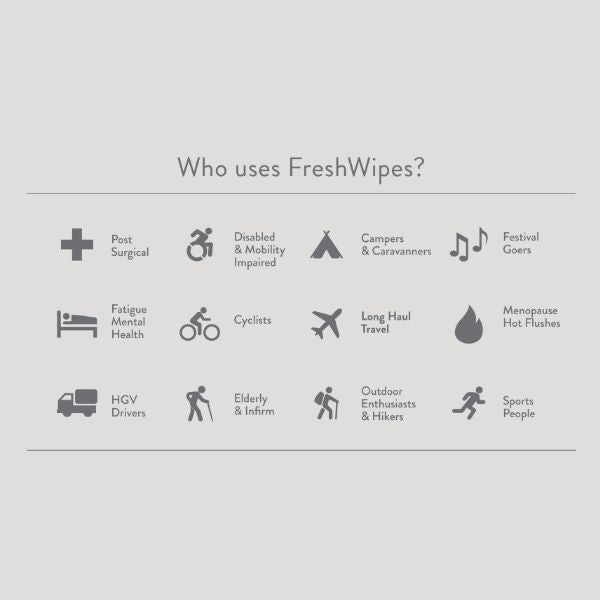 FreshWipes body wipes ocean fresh 12 count - British product