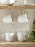 Malvern white stacking mugs set of 6, imported from the UK