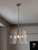 Next Warwick 4-Light Chandelier Ceiling Light in Nickel- Buy online at McGrocer