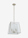 Lustre plafonnier Warwick 4 en nickel, importé du Royaume-Uni