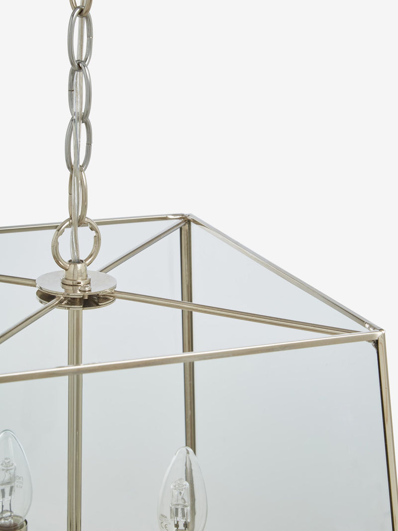 Lustre plafonnier Warwick 4 en nickel, importé du Royaume-Uni