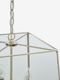 Lustre plafonnier Warwick 4 en nickel, importé du Royaume-Uni