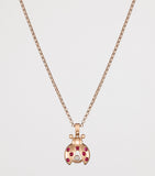 Chopard Happy Diamonds ladybird necklace rose gold diamonds rubies, UK version