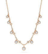 Harrods Boodles Medium Rose Gold and Diamond Beach Necklace- Buy online at McGrocer
