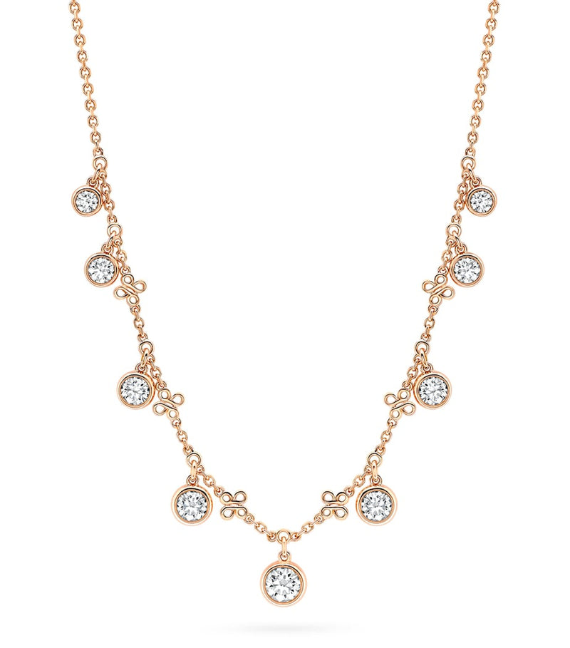 Boodles medium rose gold diamond necklace (British brand)