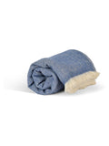 Garden Trading Cove Blue Herringbone throw 130x170cm, UK version