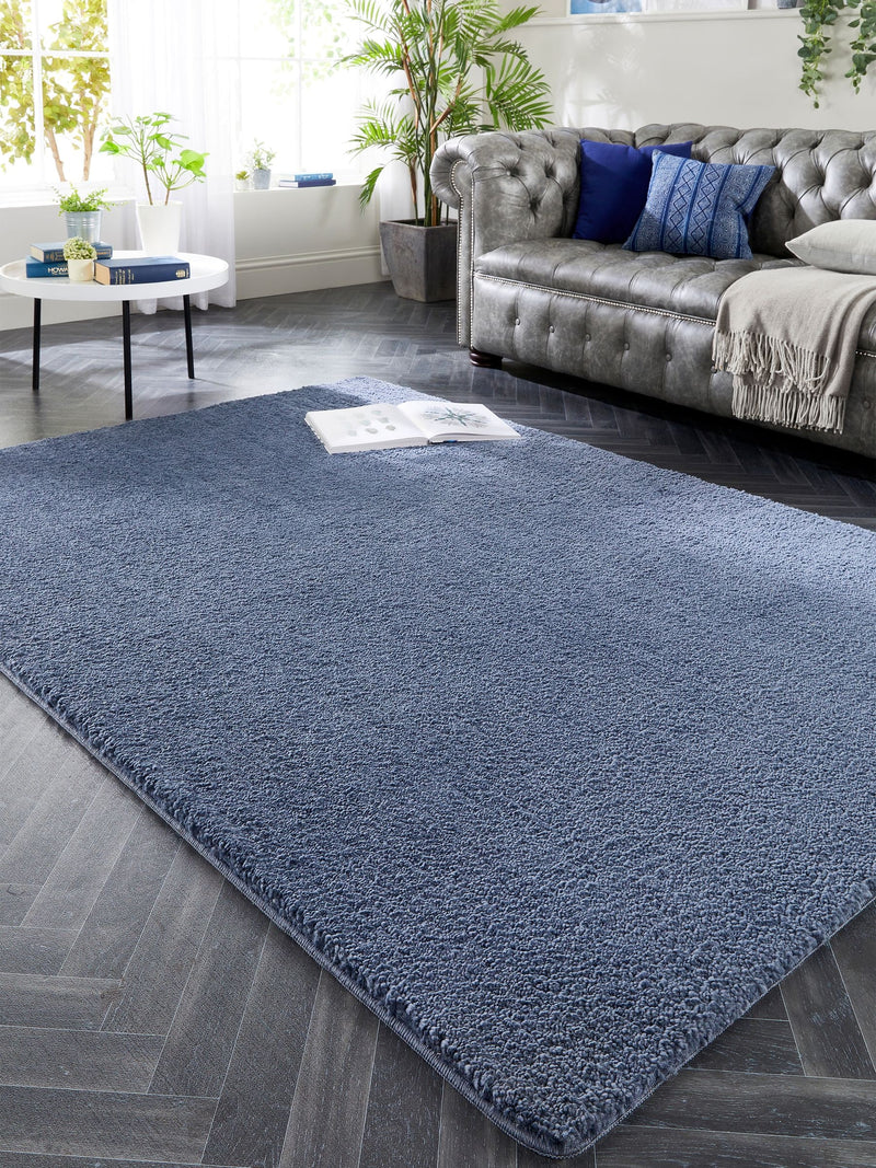 My Lux Smoke Blue washable rug - British product