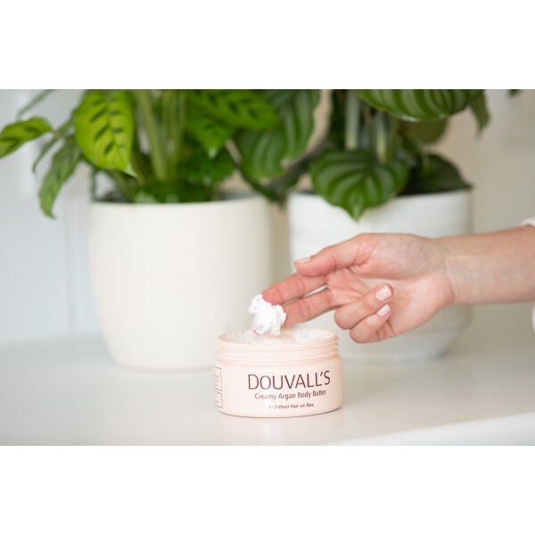Douvalls Organic Argan Body Butter Unscented 240ml - British product