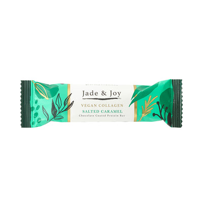 Holland & Barrett Jade & Joy Salted Caramel Vegan Collagen Protein Bar 50g- Buy online at McGrocer