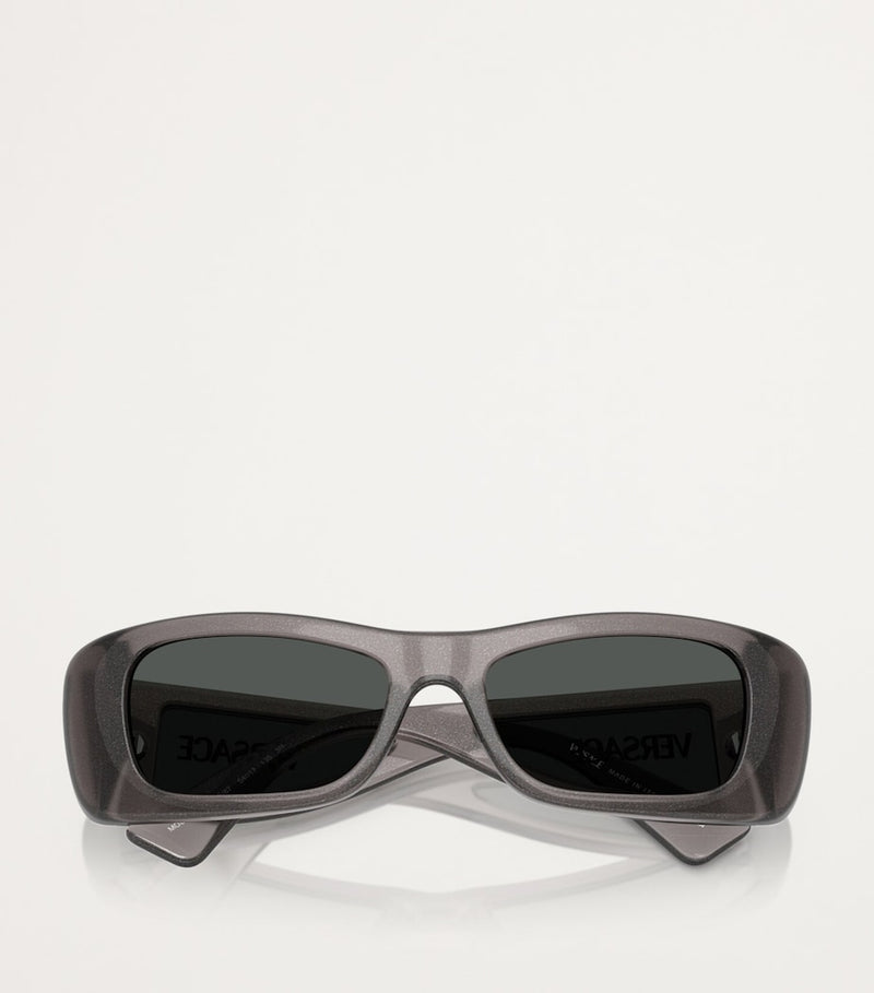 Versace VE4481 sunglasses in grey with shiny grey lenses (British brand)